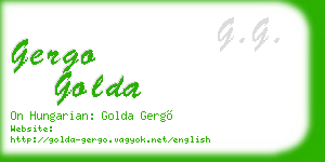 gergo golda business card
