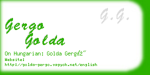 gergo golda business card